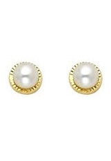 superb teeny-tiny cultured children pearl earrings
